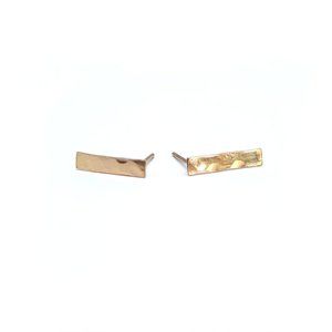 Gold Chip Stud Earrings (Made in Utah)